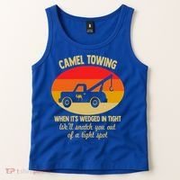 Camel Towing Retro Adult Camel Toe Funny Saying Gift Tank Top thumb 2