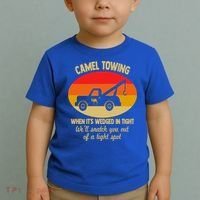 Camel Towing Retro Adult Camel Toe Funny Saying Gift Toddler T-Shirt thumb 2