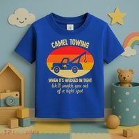 Camel Towing Retro Adult Camel Toe Funny Saying Gift Toddler T-Shirt thumb 3