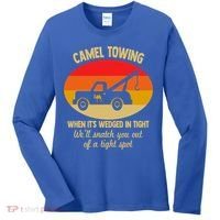 Camel Towing Retro Adult Camel Toe Funny Saying Gift Women's Long Sleeve Shirt thumb 0
