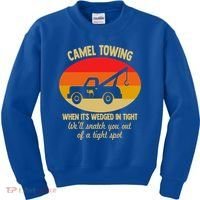 Camel Towing Retro Adult Camel Toe Funny Saying Gift Kids Sweatshirt thumb 0