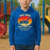 Camel Towing Retro Adult Camel Toe Funny Saying Gift Kids Hoodie thumb 2