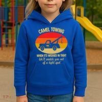Camel Towing Retro Adult Camel Toe Funny Saying Gift Kids Hoodie thumb 3