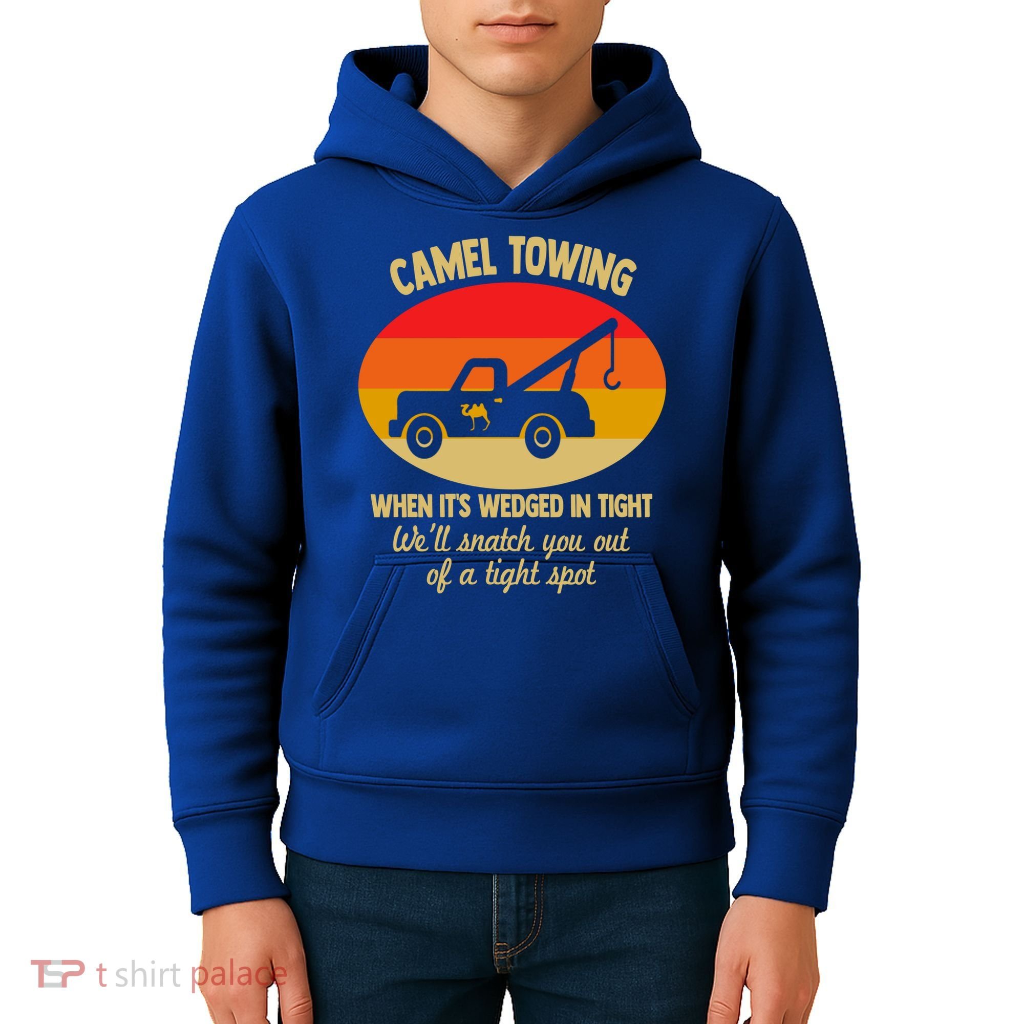 Camel Towing Retro Adult Camel Toe Funny Saying Gift Kids Hoodie