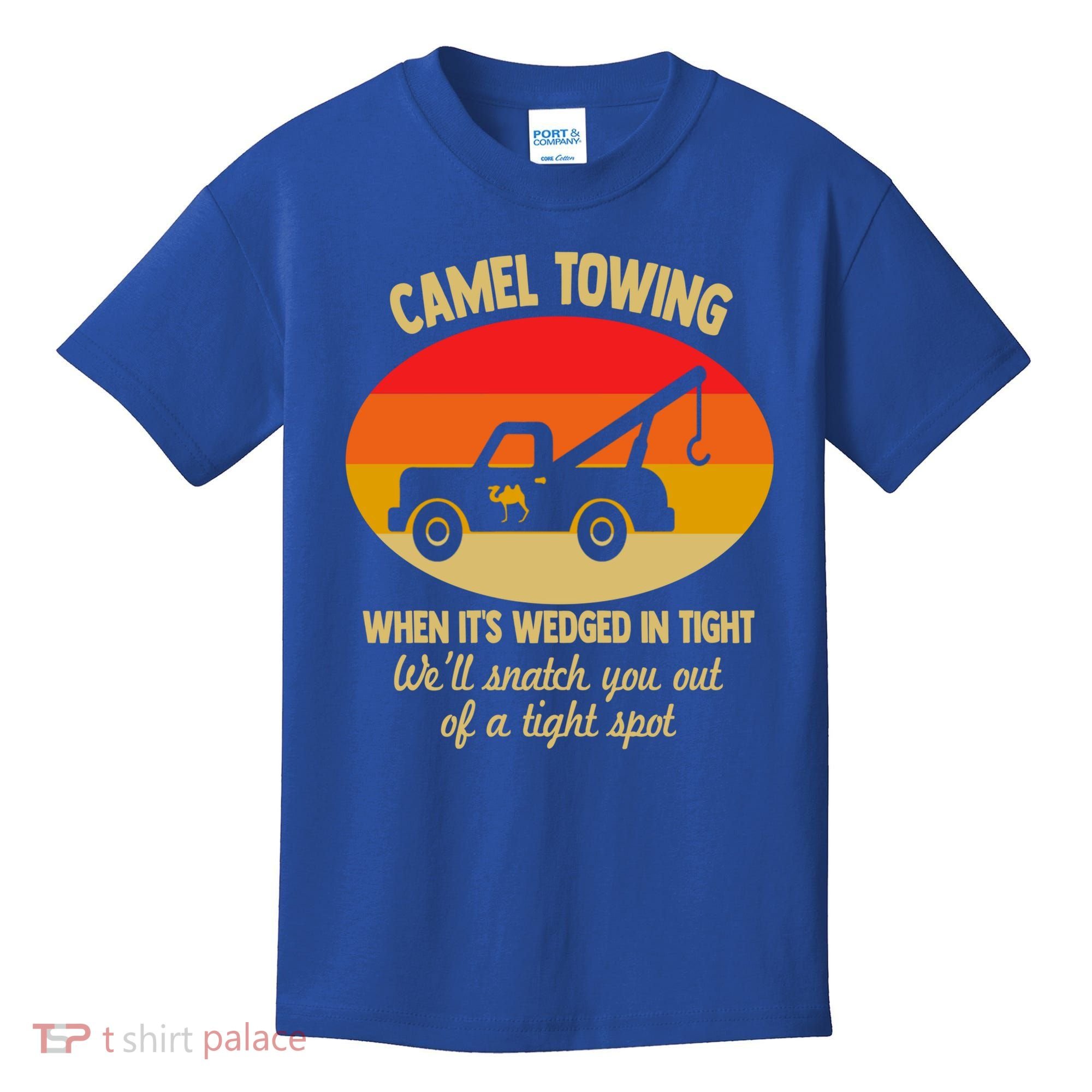 Camel Towing Retro Adult Camel Toe Funny Saying Gift Kids T-Shirt