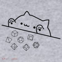 Cat Throwing Rainbow Dice Tabletop Rpg Ladies Heavyweight Boxy Pullover Hoodie thumb 2