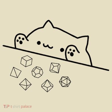 Cat Throwing Rainbow Dice Tabletop Rpg Comfort Colors Boxy T-Shirt