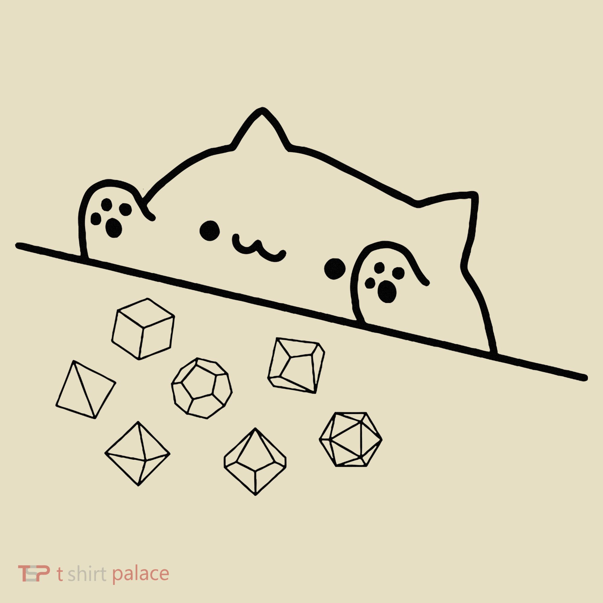 Cat Throwing Rainbow Dice Tabletop Rpg Comfort Colors Boxy T-Shirt