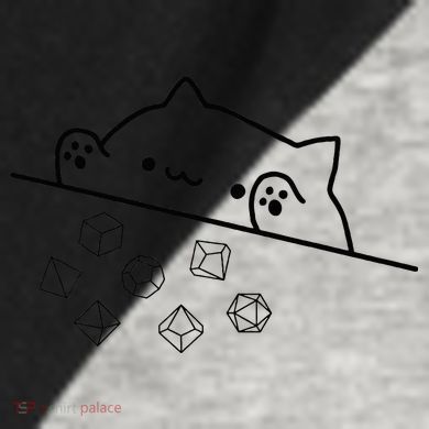 Cat Throwing Rainbow Dice Tabletop Rpg Raglan Baseball Sleeve Shirt