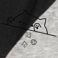 Cat Throwing Rainbow Dice Tabletop Rpg Raglan Baseball Sleeve Shirt thumb 2