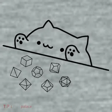 Cat Throwing Rainbow Dice Tabletop Rpg Sport-Tek Club Rec Backpack
