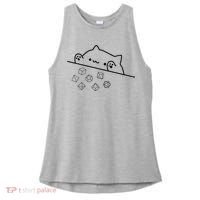 Cat Throwing Rainbow Dice Tabletop Rpg Ladies PosiCharge Tri-Blend Wicking Tank thumb 0