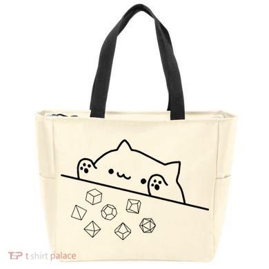 Cat Throwing Rainbow Dice Tabletop Rpg Tote Bag