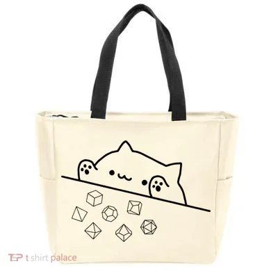 Cat Throwing Rainbow Dice Tabletop Rpg Tote Bag