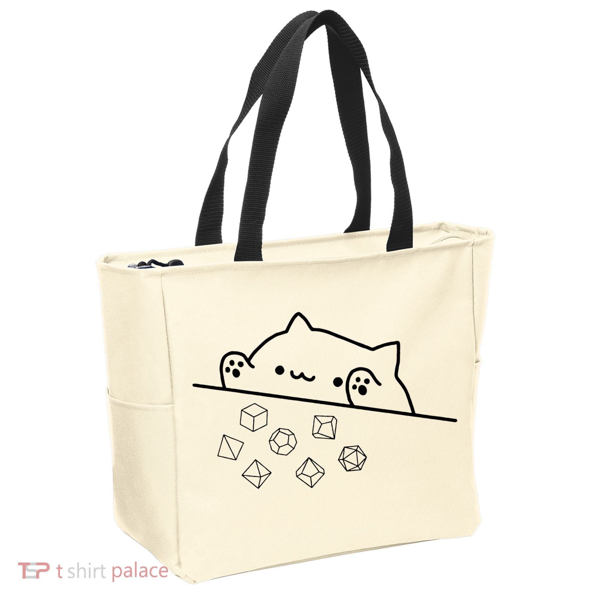 Cat Throwing Rainbow Dice Tabletop Rpg Tote Bag