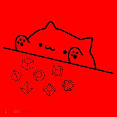 Cat Throwing Rainbow Dice Tabletop Rpg Santa Hat