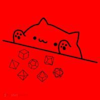 Cat Throwing Rainbow Dice Tabletop Rpg Santa Hat thumb 1