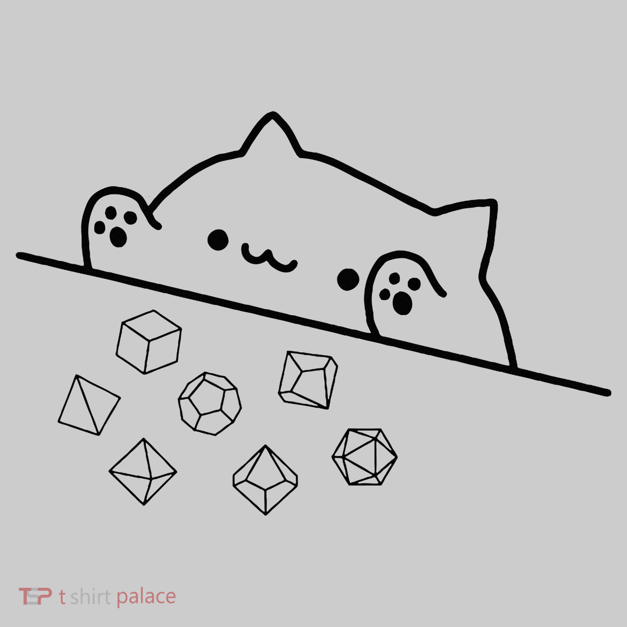 Cat Throwing Rainbow Dice Tabletop Rpg Tie-Dye T-Shirt