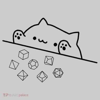 Cat Throwing Rainbow Dice Tabletop Rpg Tie-Dye T-Shirt