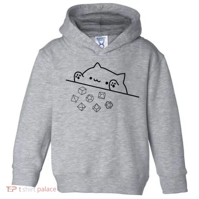 Cat Throwing Rainbow Dice Tabletop Rpg Toddler Hoodie