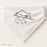 Cat Throwing Rainbow Dice Tabletop Rpg USA-Made Doggie Bandana thumb 0