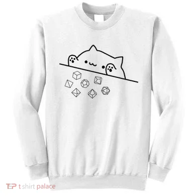Cat Throwing Rainbow Dice Tabletop Rpg Sweatshirt
