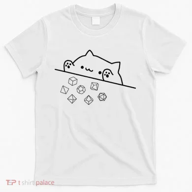Cat Throwing Rainbow Dice Tabletop Rpg T-Shirt