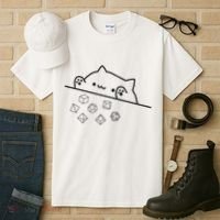 Cat Throwing Rainbow Dice Tabletop Rpg Tall T-Shirt thumb 3