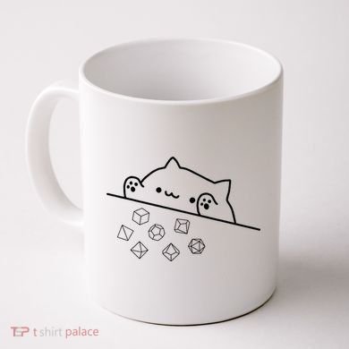 Cat Throwing Rainbow Dice Tabletop Rpg Coffee Mug