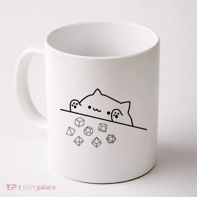 Cat Throwing Rainbow Dice Tabletop Rpg Coffee Mug