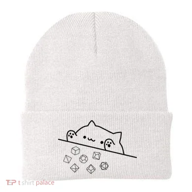 Cat Throwing Rainbow Dice Tabletop Rpg Beanie