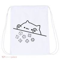 Cat Throwing Rainbow Dice Tabletop Rpg Drawstring Bag thumb 0