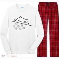 Cat Throwing Rainbow Dice Tabletop Rpg Long Sleeve Pajama Set thumb 0