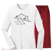 Cat Throwing Rainbow Dice Tabletop Rpg Women's Long Sleeve Flannel Pajama Set  thumb 0