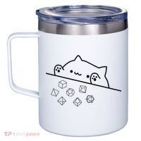 Cat Throwing Rainbow Dice Tabletop Rpg 12oz Stainless Steel Coffee Mug thumb 2