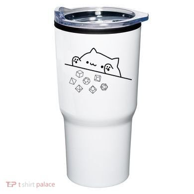 Cat Throwing Rainbow Dice Tabletop Rpg Tumbler