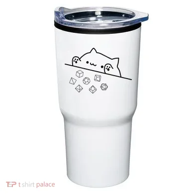 Cat Throwing Rainbow Dice Tabletop Rpg Tumbler