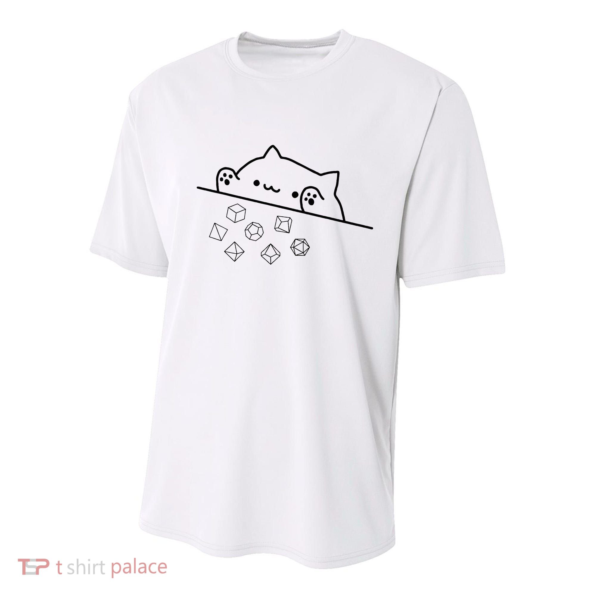 Cat Throwing Rainbow Dice Tabletop Rpg Youth Performance Sprint T-Shirt