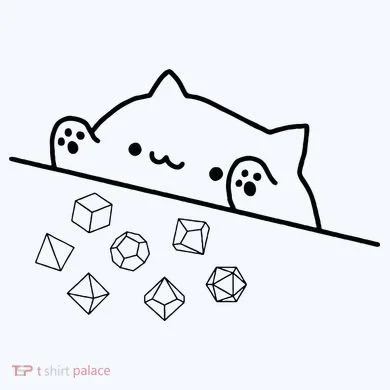 Cat Throwing Rainbow Dice Tabletop Rpg Ornament