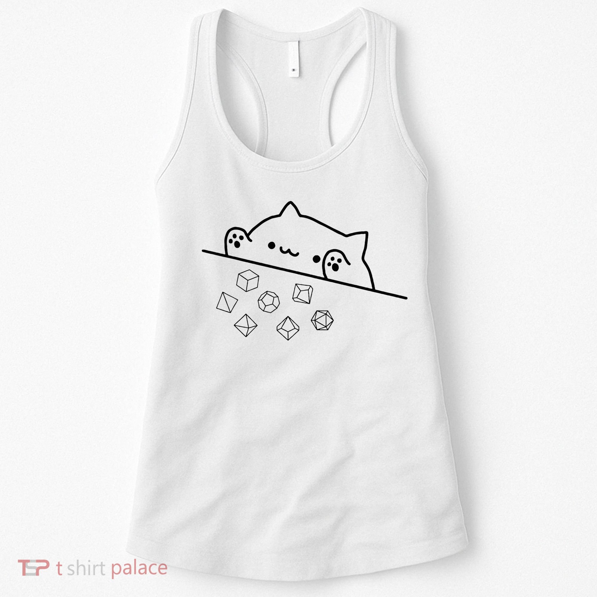 Cat Throwing Rainbow Dice Tabletop Rpg Women's Tank Top