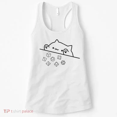 Cat Throwing Rainbow Dice Tabletop Rpg Women's Tank Top