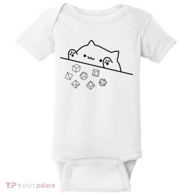 Cat Throwing Rainbow Dice Tabletop Rpg Baby Bodysuit
