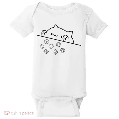 Cat Throwing Rainbow Dice Tabletop Rpg Baby Bodysuit