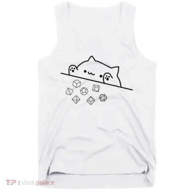 Cat Throwing Rainbow Dice Tabletop Rpg Tank Top