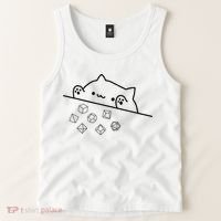 Cat Throwing Rainbow Dice Tabletop Rpg Tank Top thumb 2