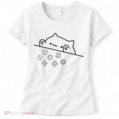 Cat Throwing Rainbow Dice Tabletop Rpg Women's T-Shirt