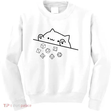 Cat Throwing Rainbow Dice Tabletop Rpg Kids Sweatshirt