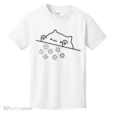 Cat Throwing Rainbow Dice Tabletop Rpg Kids T-Shirt