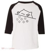 Cat Throwing Rainbow Dice Tabletop Rpg Toddler Fine Jersey T-Shirt thumb 0
