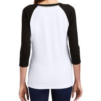 Cat Throwing Rainbow Dice Tabletop Rpg Women's Tri-Blend 3/4-Sleeve Raglan Shirt thumb 3